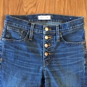 Madewell 9' High Rise Skinny Jeans Button Fly